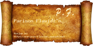 Parison Flavián névjegykártya